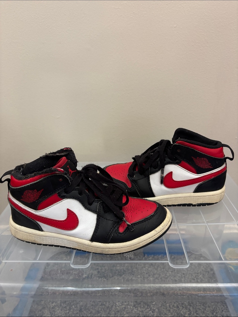 Nike Jordan Kids Black, Red & White High-Top Sneakers